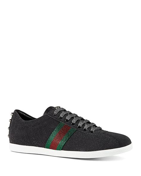 Gucci Men's Bambi Web Metallic Sneakers Men 